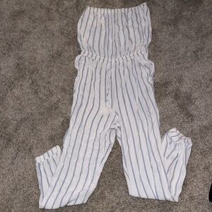 Forever 21 Strapless Jumpsuit with Pockets